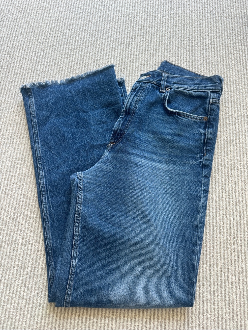 Zara Mid-Blue Straight Leg Jeans